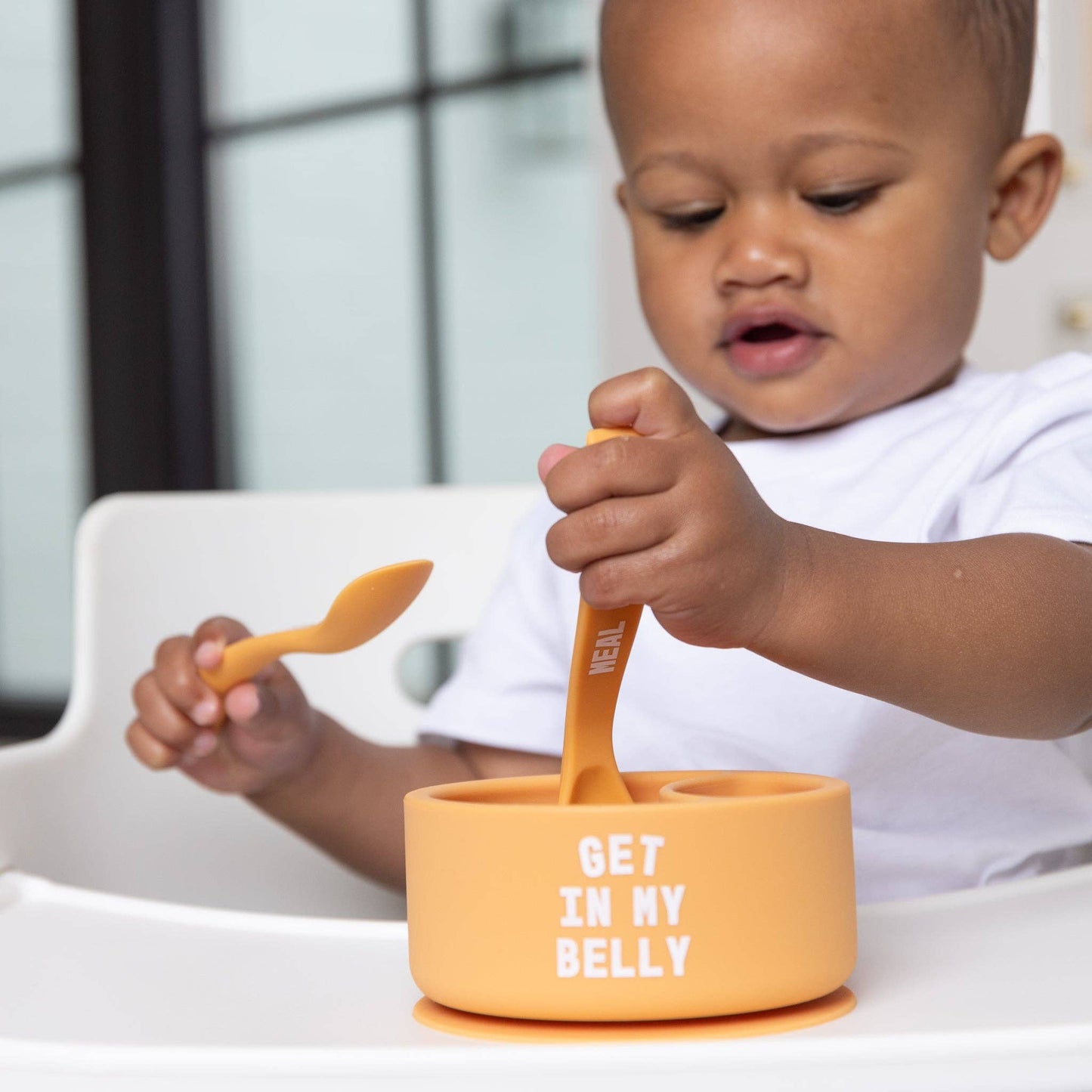Bella Tunno - Meal Monster Get in Belly Spoon Set: Orange