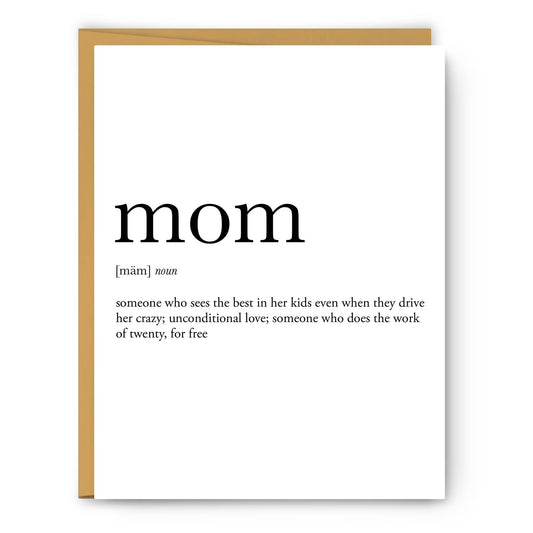 Footnotes - Mom Definition - Mother's Day Card