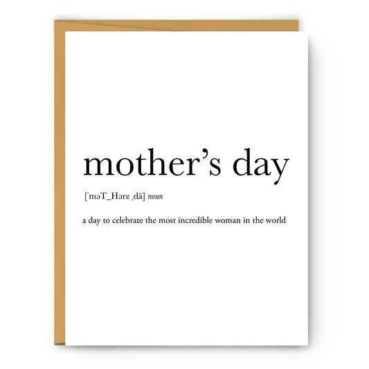 Footnotes - Mother's Day Definition - Mother's Day Card
