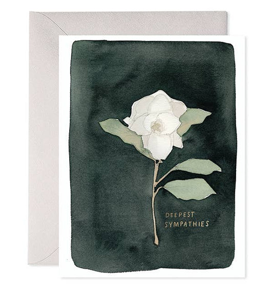 E. Frances Paper - White Flower | Sympathy & Condolence Greeting Card