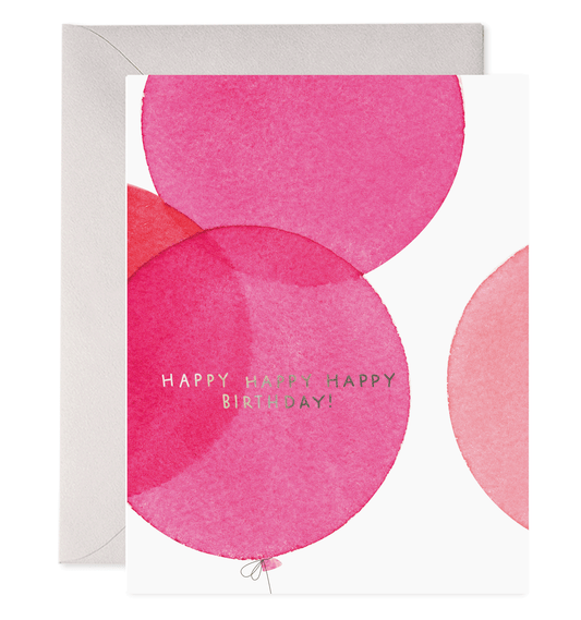 E. Frances Paper - Pink Balloons | Birthday Greeting Card: 4.25 X 5.5 INCHES