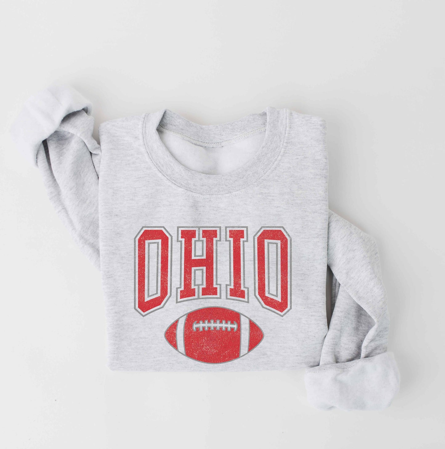 OAT COLLECTIVE - OHIO Sweatshirt: WHITE HEATHER / L