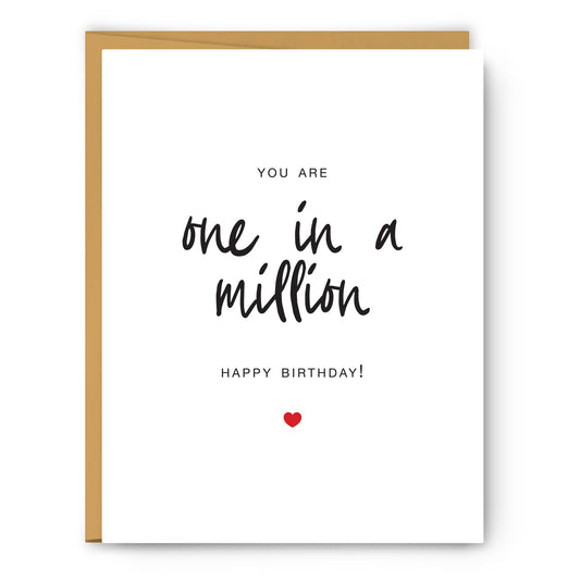 Footnotes - One In A Million - Birthday Card