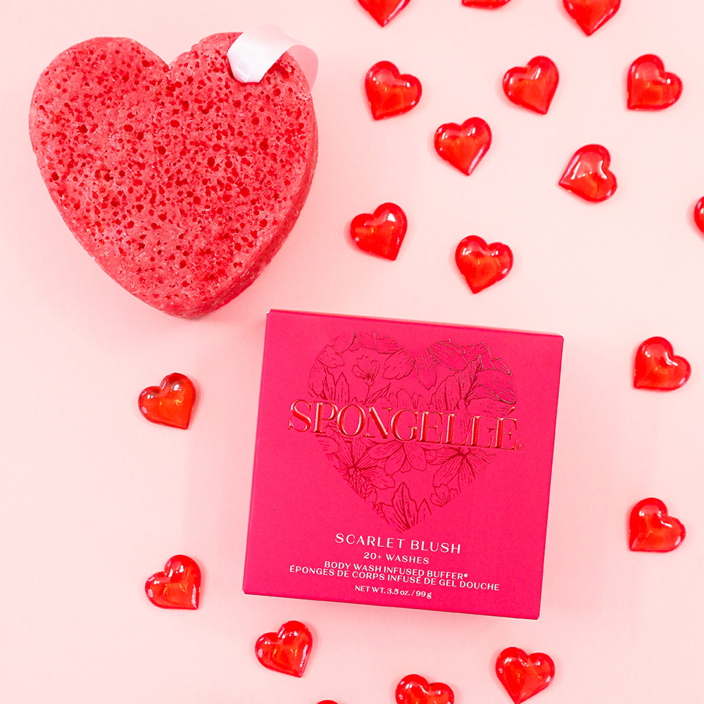 Spongellé - Scarlet Blush Valentine's Day Heart Buffer