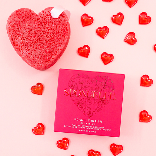 Spongellé - Scarlet Blush Valentine's Day Heart Buffer