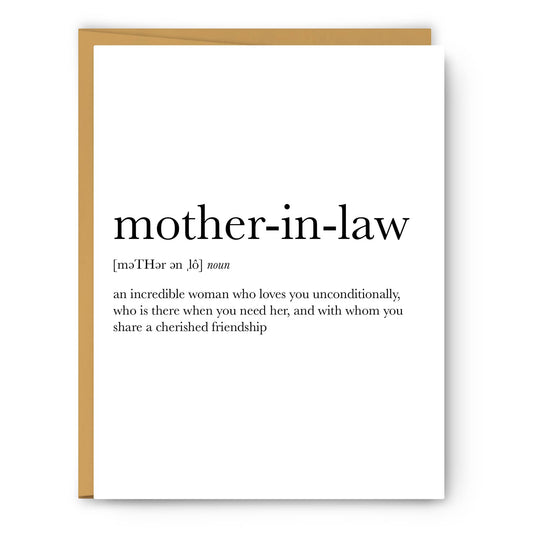 Footnotes - Mother-In-Law Definition - Mother's Day Card