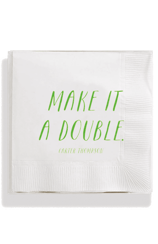 Make it a Double Amusing Cocktail Napkins Set/ 40